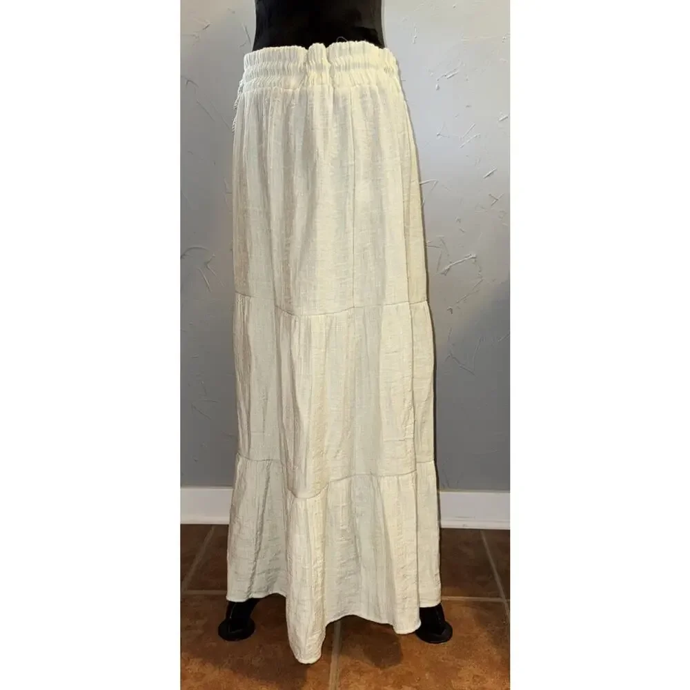 Cottagecore Prairie Peasant Layered Skirt Soft Pistachio Green‎ 1990's